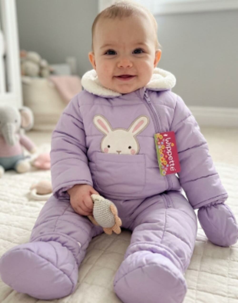 Wippette Baby Bunny Snowsuit sz 3-6 months NEW
